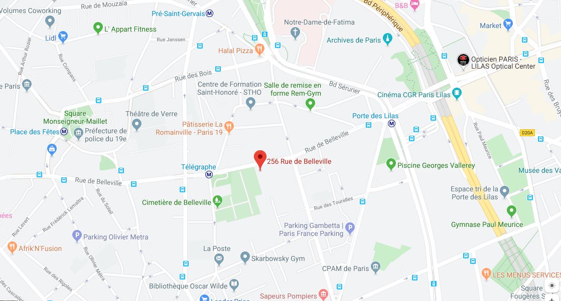 Centre Prosodia, 256 rue de Belleville à Paris